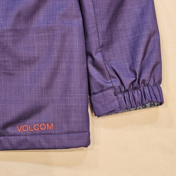 Volcom Snowboard Ski Jacket Women S Owl Insulated Mid-length Hood Zip Pockets - Picture 14 of 16